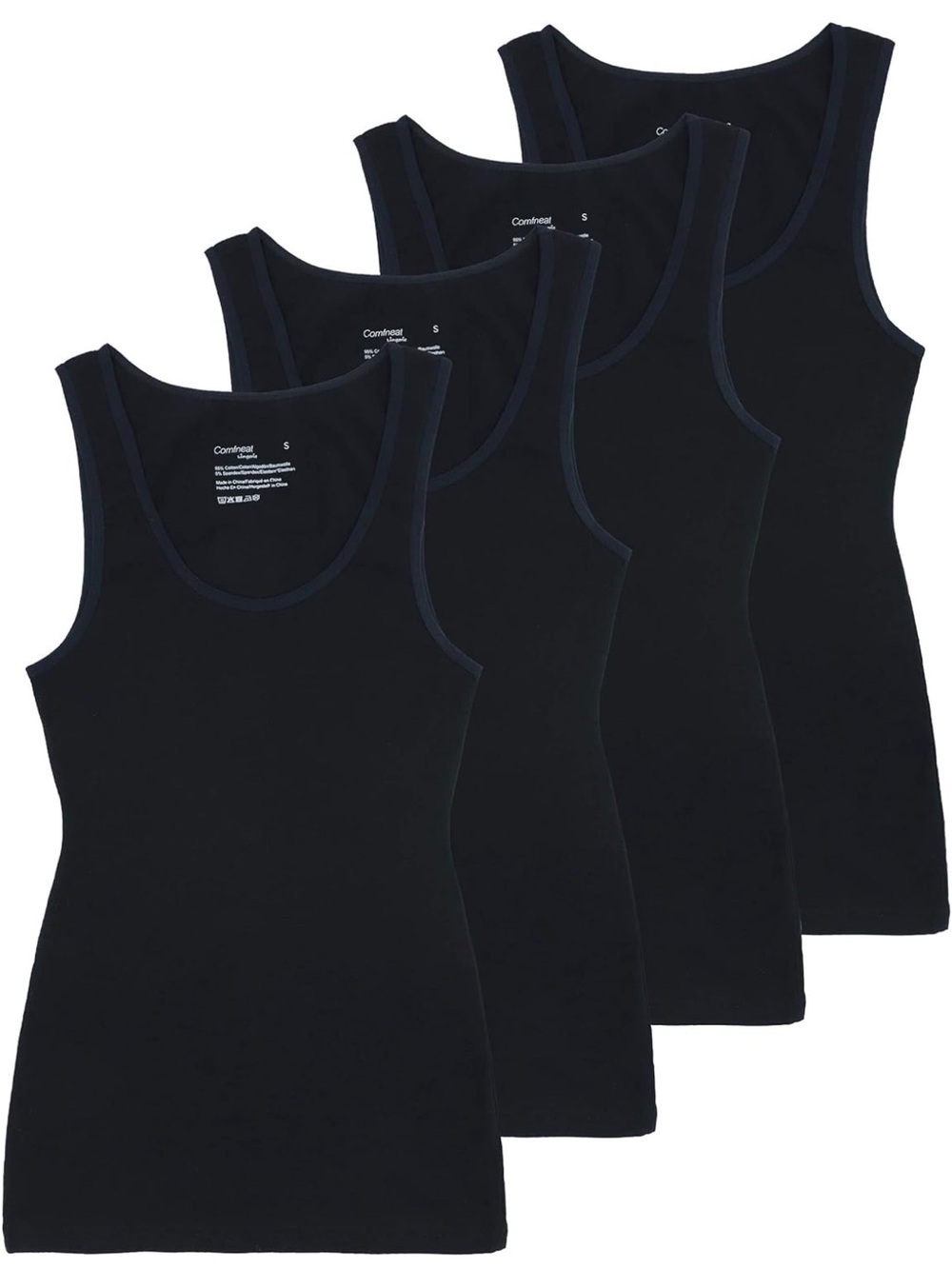 Classic Black Tank Top Pack - 4 Pack